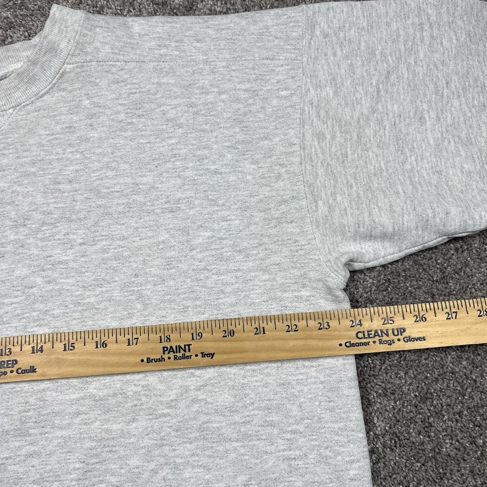 Vintage Discus Athletic Sweatshirt Large Gray Crewneck Blank Made in USA 90s 80s - Picture 6 of 8